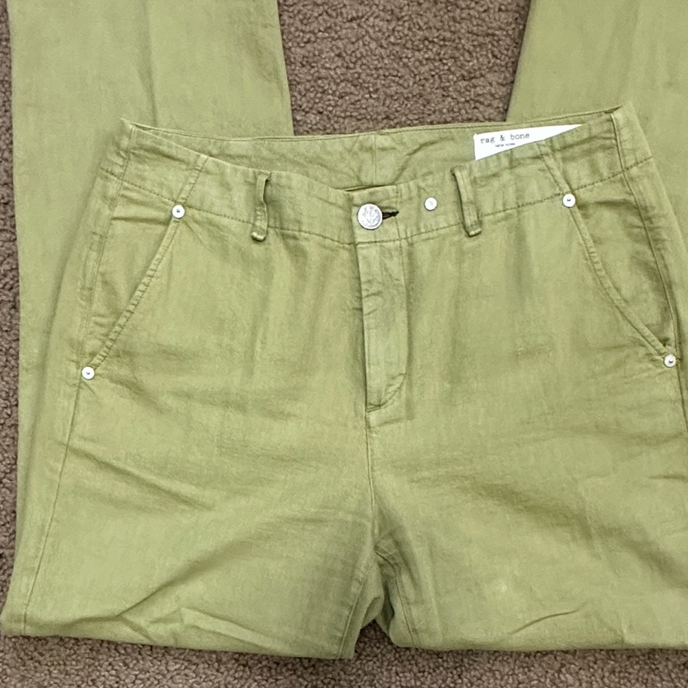 Rag & Bone Light Green Straight Leg Jeans